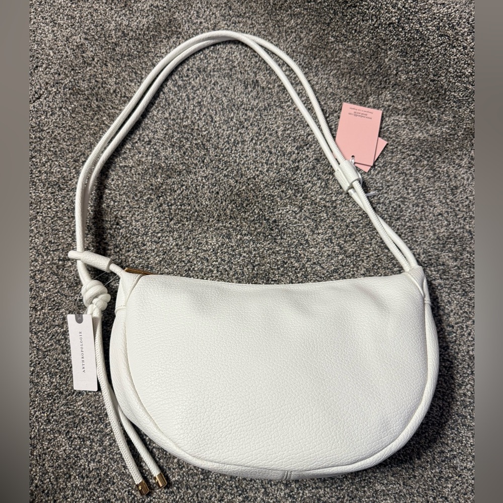 Anthropologie Cream Crossbody Bag
